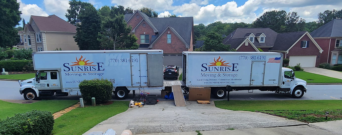 sunrise moving & storage trucks